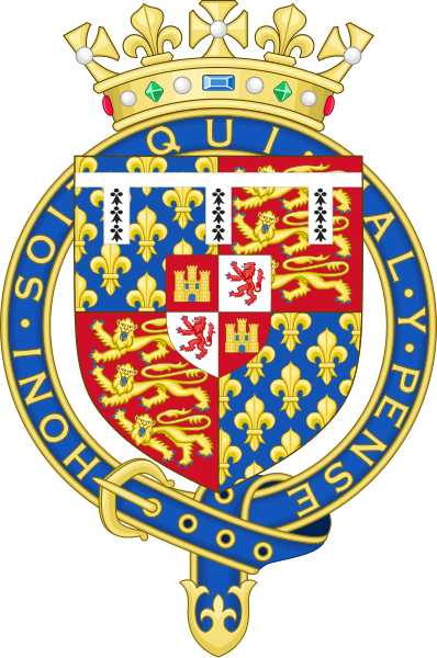 File:Coat of Arms of John of Gaunt, First Duke of Lancaster (as claimant King of Castile) type 2.svg