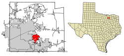 Location of Lucas in Collin County, Texas