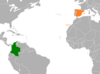 Location map for Colombia and Spain.