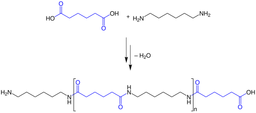 CondensationPolymerization Nylon.svg