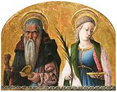 Carlo Crivelli (1435–1495): Remete Szent Antal és Szent Lúcia