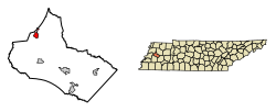 Location of Friendship in Crockett County, Tennessee.