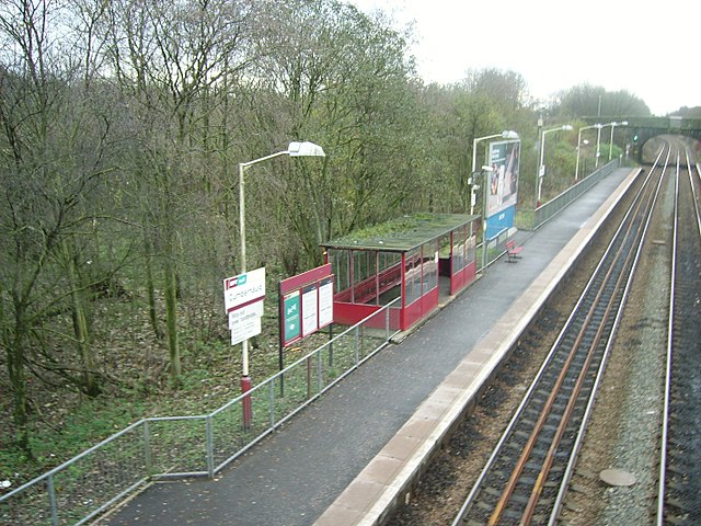 Cumbernauld station Platform 1 (Glasgow Queen Street and Motherwell bound services)