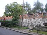 Polski: Mur obronny dawnego miasta Kazimierz. Kraków, ul Paulińska.