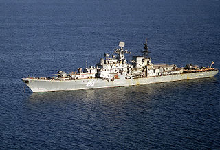 Russian destroyer <i>Okrylyonnyy</i> Sovremenny-class destroyer of the Russian Navy