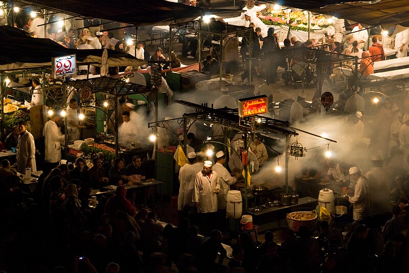 File:Djemaa El Fna at night (2362254394).jpg