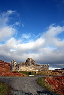 Loch Doon Castle castle in Dumfries and Galloway, Scotland, UK