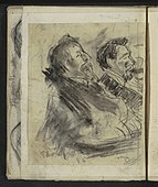 Dubbelportret van Jan Toorop en Charles van Wijk door Floris Arntzenius