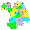 Carte de la wilaya de Sétif