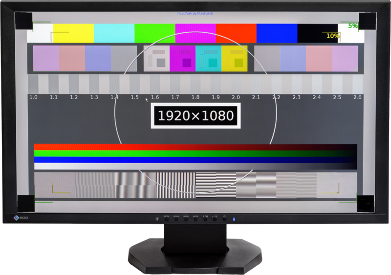 File:EIZO Foris FG2421 VGA computer monitor displaying test