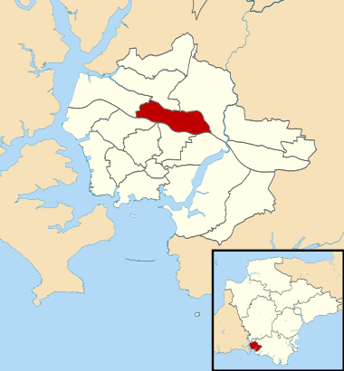 Location of Eggbuckland ward