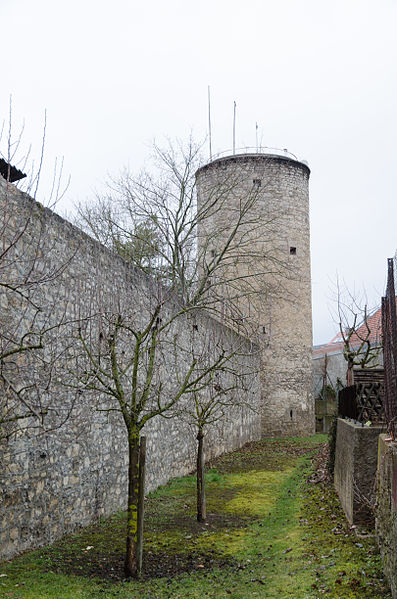 File:Eibelstadt, Oberer Graben, Weißer Turm, Stadtmauer östlich-003.jpg