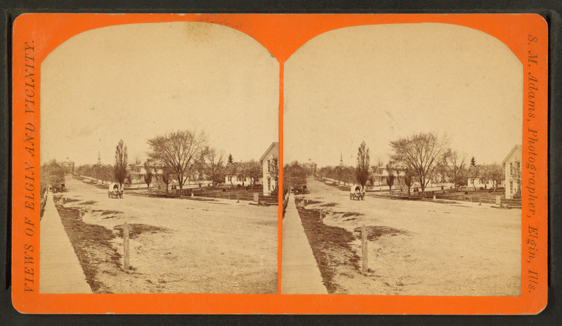 File:Elgin - a street view showing covered wagon, by Adams, J. M. (John Manley).png