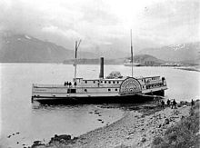 Eliza Anderson as the vessel appeared after reaching Dutch Harbor Eliza Anderson sidewheeler in Alaska 1898.jpeg