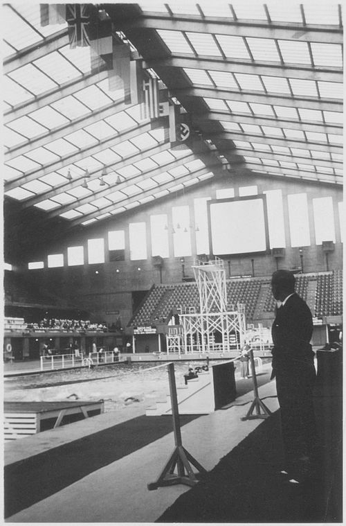 Inside the Empire Pool in 1938