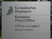 European Patent Office Munich-sign