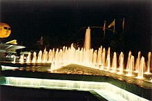 Sound sensitive fountains outside the West German Pavilion Expo-88-sound-sensitive-fountains-outside-the-German-pavilion.jpg