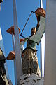 Figura de Manuela Beltrán en el monumento a la santandereanidad, en el Parque Nacional del Chicamocha - Panachi, en Aratoca, Santander. En la figura Manuela Beltrán rasgando el edicto de los impuestos que fue uno de los factores que desato la revolución de Los Comuneros]]