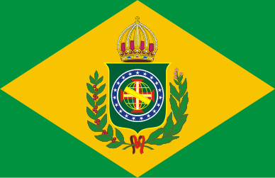 Quốc kỳ thứ nhất của Đế quốc Brasil với 19 sao (1822–1870)