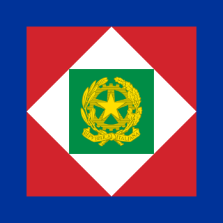 <span class="mw-page-title-main">Presidential standard of Italy</span> Distinctive standard of the presence of the president of the Italian Republic