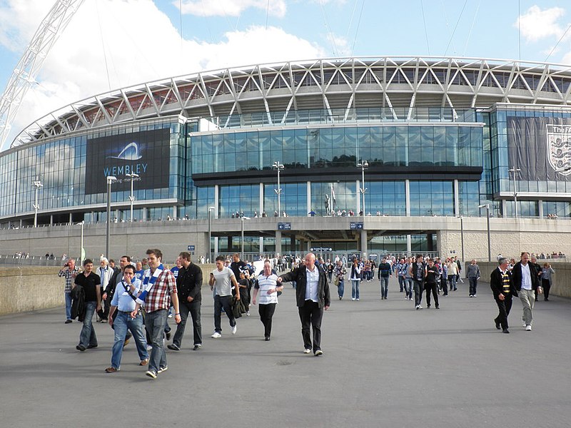 File:Football supporters leaving Wembley Stadium - geograph.org.uk - 2404829.jpg