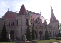 The former East Saginaw Post Office now is the site for the Castle Museum of Saginaw County History Former Castle Station post office- Saginaw Michigan.png