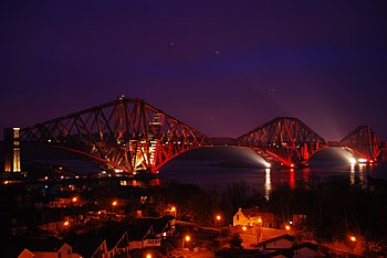 Forth Bridge de noche