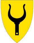 Уключина на гербе коммуны Фуснес.