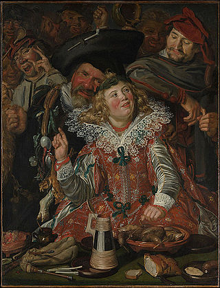 <i>Shrovetide Revellers</i> Painting by Frans Hals