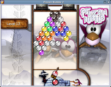 Frozen Bubble, a popular adaptation of the game Puzzle Bobble Frozen Bubble 2 - Single player.png