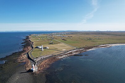 Garðskagi (cape) and village Gardur