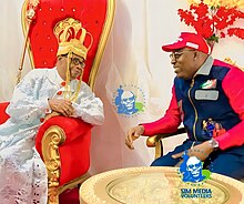 Philip Obele with the Governor of Rivers State Siminalayi Fubara Governor SIminalayi Fubara and Emere Philip Obele.jpg