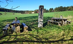 Böhmisch-bayerischer Grenzübergang für Fußgänger am Schmuckerhof bei Bärnau