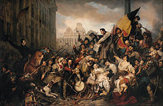 Gustave Wappers - Episode of the September Days 1830, on the Grand Place of Brussels - Google Art Project.jpg