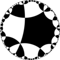 Isohedral tiling of the hyperbolic plane by octagons.