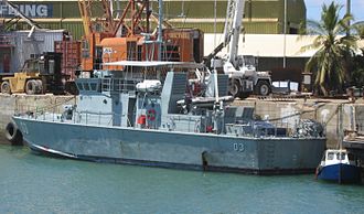 The Papua New Guinea Defence Force patrol boat HMPNGS Seeadler, alongside in Townsville during 2004 HMPNGS Seedler.jpg