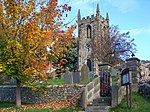 Church of St Giles Hartington Church, graveyard and gateway - geograph.org.uk - 1069318.jpg