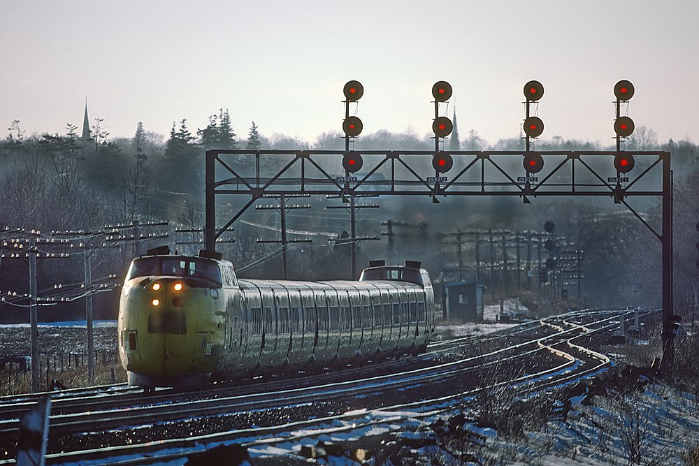 VIA Rail Turbo Train, Port Hope Ontario, by Roger Puta.