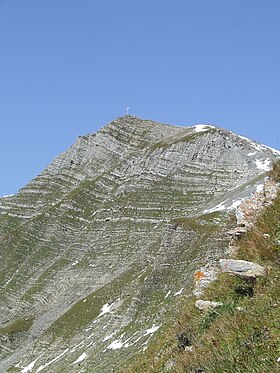 Hinter Grausspitz do lado sudeste da Suíça