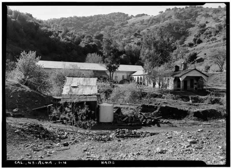 File:Historic American Buildings Survey Robert W. Kerrigan, Photographer May 11, 1936 VIEW FROM EAST - New Almaden Quicksilver Mine, New Almaden Quicksilver Mine County Park, New HABS CAL,43-ALMA,1-4.tif