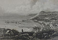 English: Illustration from Historical and Topographical Description of the Channel Islands (1840) by Robert Mudie - "St. Aubin's, Town and harbour, Jersey"