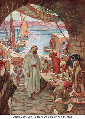 Jesus calls Levi. From book: The Life of Jesus...