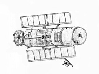 File:Hubble Space Telescope Sketch.jpg - Wikimedia Commons