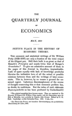 Thumbnail for Petty's Place in the History of Economic Theory