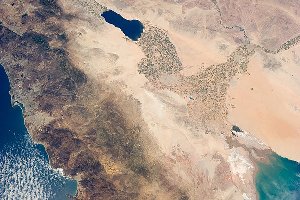 The Salton Trough and Colorado River Delta from space