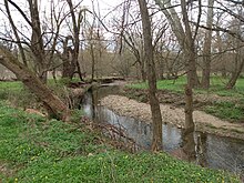Ithan Creek near its mouth at Darby Creek