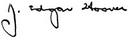 जे एडगर हूवर के हस्ताक्षर