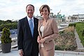 On the roof: Ambassador John B. Emerson with Julia Klöckner