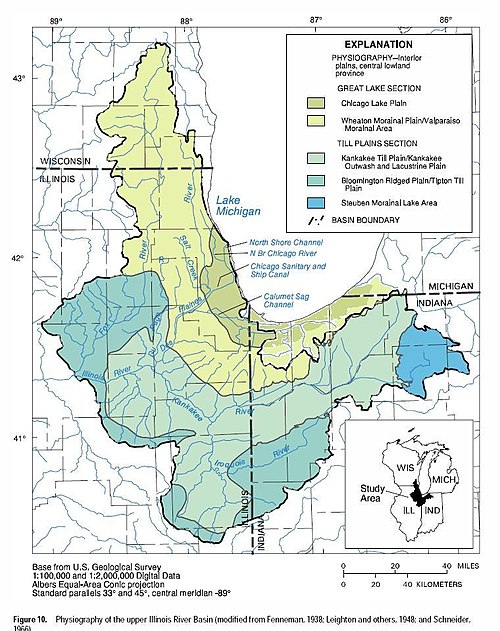 Physiography of the Upper Illinois River Basin