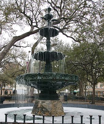 Ketchum Fountain in the center of Bienville Square